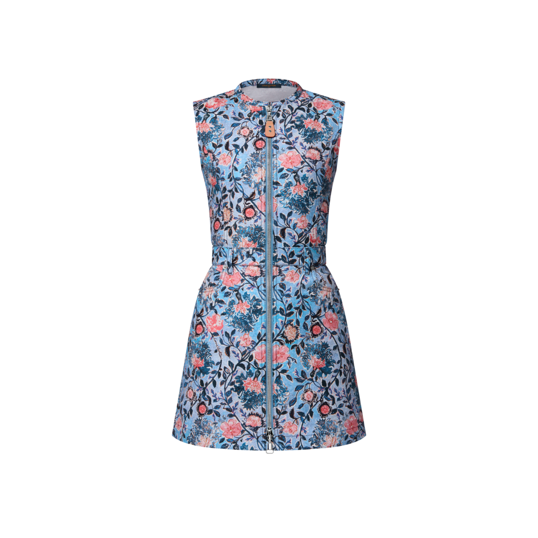 ワンピース Noemie Floral Zip-Up Dress M herlipto Noemie Floral Zip-Up Dress